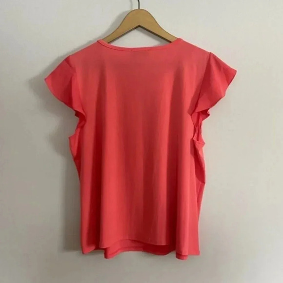 Cece Coral Flutter Blouse - Picture 6 of 6